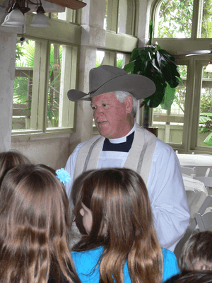 We love our Father Dale.  This hat was his birthday present from the children.