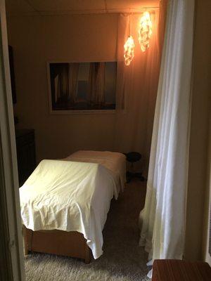 Massage therapy room