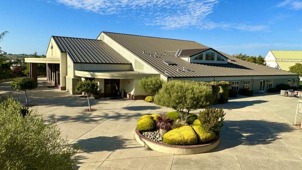 Our campus has multiple buildings including our auditorium seen here.