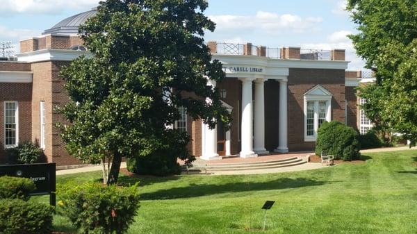 The library, looking across Souby Lawn from the Upper School.