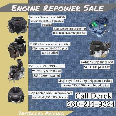 Engine sale repower your old equipment now