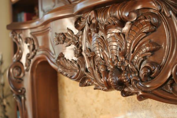 Hand Carved Fireplace Mantel