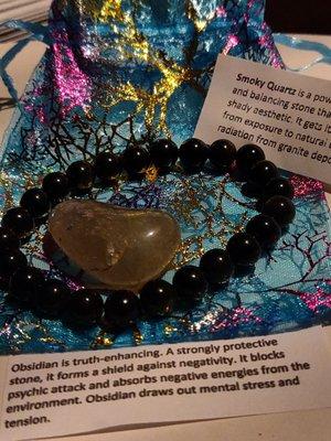 "Jessica O"  ( owner ) treated me like a boss! Obsidian & Smokey Quartz. Beyond the Rim Girls Club keeping streets & tension free. 10*'s