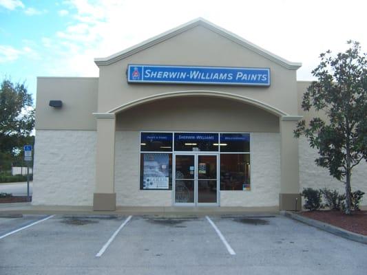 Our most recent commercial painting project. An exterior repaint of our local Sherwin Williams dealer.