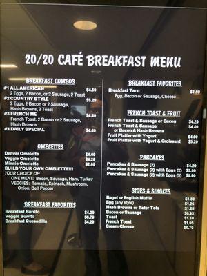 Breakfast menu!