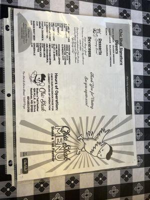 Menu back