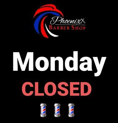 Mondays closed