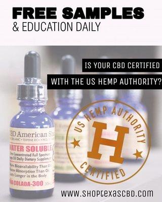 We are US HEMP AUTHORITY CERTIFIED. Is your CBD certified?