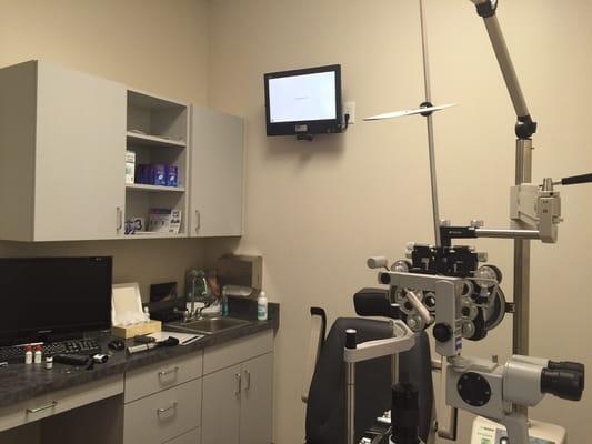 Eye exam room. Dr. Kabir is very thorough and takes great care of each of his patients