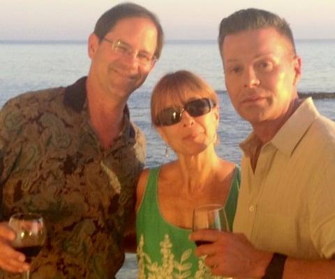 Mark & Josette Patterson With Anthony Ourenzo & Robert Mull Enjoying A Beautiful Sunset At The Dugan Beach House Laguna