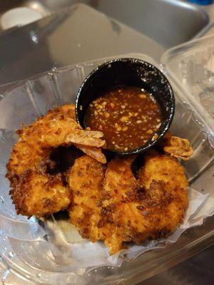 Coconut Shrimp w/ Spicy Chili Sauce ($7.00)