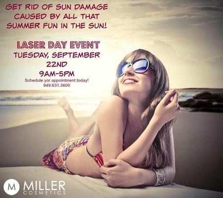 Join us for our next laser day!