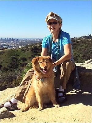 Sophie and me hiking at Runyan Canyon