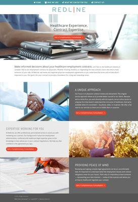 Responsive website design for Redline by Valorous Circle Web Design