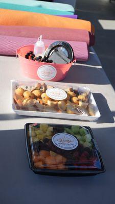 snacks on the boat provided by the LB Creation