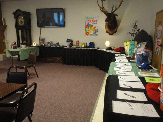 Silent auction at fundraiser