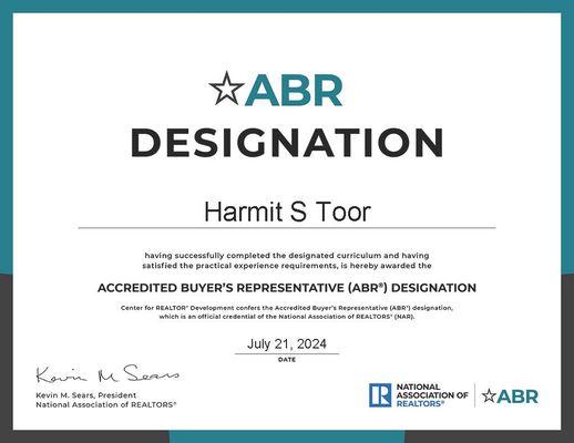 Accredited Buyer's Representative ABR® Designation