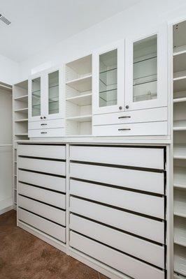 Custom Built home - Master closet with IKEA PAX storage