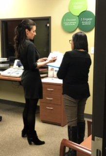 Jennifer is reviewing the Audiogram with her patient!