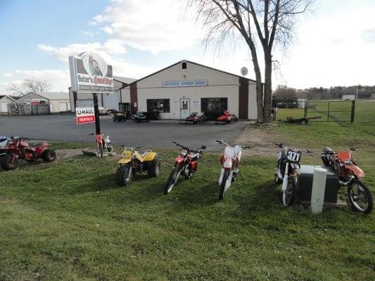 Suters Motorcycle salvage yard and snowmobile parts located in Madison Wisconsin and the upper Midwest