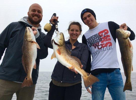 Reds with Capt. Dave