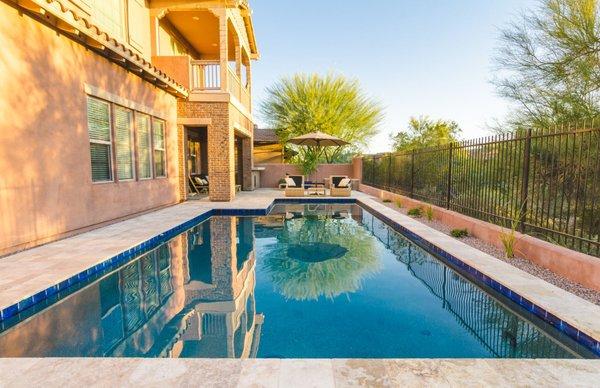 Pool in a small backyard in Scottsdale