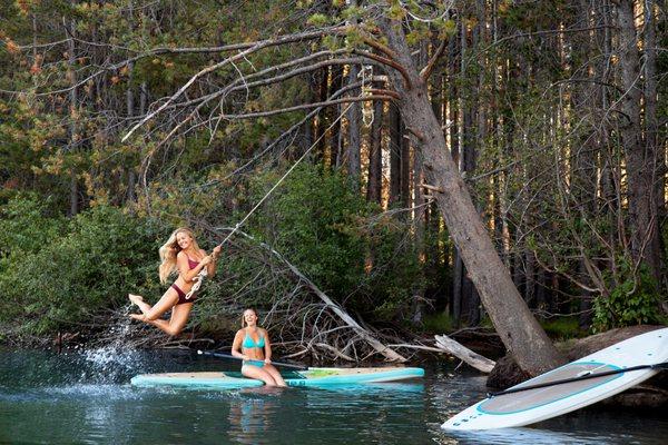 Donner Lake is a great place for Paddle Boarding. East end offers a great wind protected cove and lots of extra options for fun.