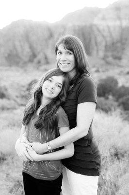 Mom and daughter near St. George, UT.