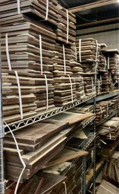 Wood door/cabinet RV panels grouped by size & stored inside - thousands of them. Some with glass inserts. Excellent condition.