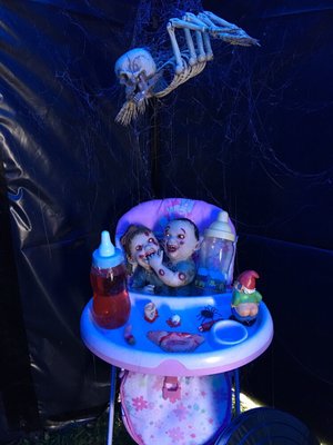 Baby twim zombies greeted haunt fans this year in our first room