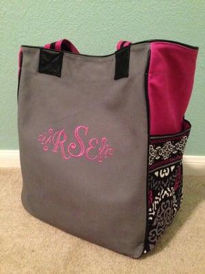 Vera Bradley bag with monogram