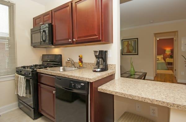 Kitchen with extended counter space