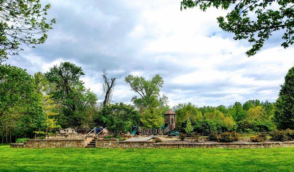 Play structure and sandbox