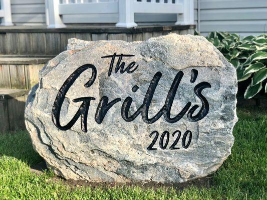 The Grills 2020 Custom Engraved Yard Rock