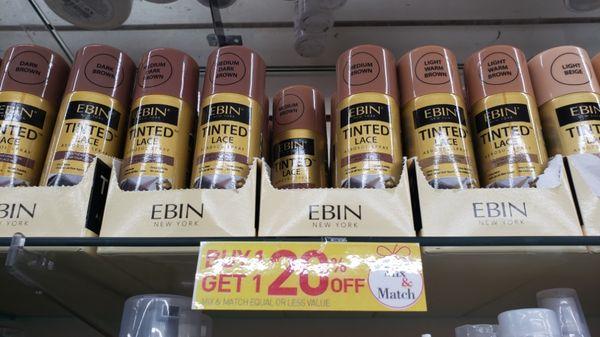 Ebin's tinted lace spray