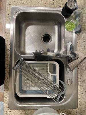 After of client's cleaned kitchen sink.