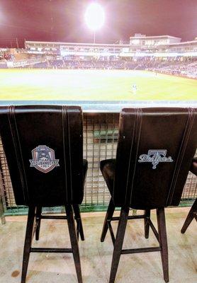 Bar seats at Scoreboard bar