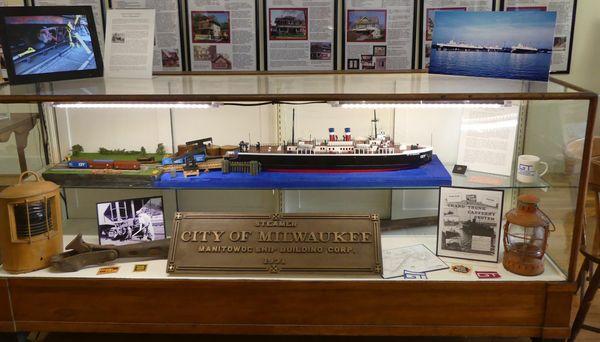 Grand Trunk Exhibit, ferries that traveled from Milwaukee to Muskegon with train cars.