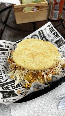 Arepas  chicken and cheese.