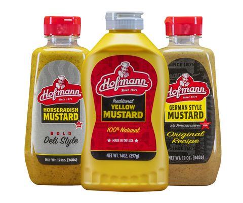 Hofmann's 3 Mustards: German Style, Traditional Yellow, Horseradish