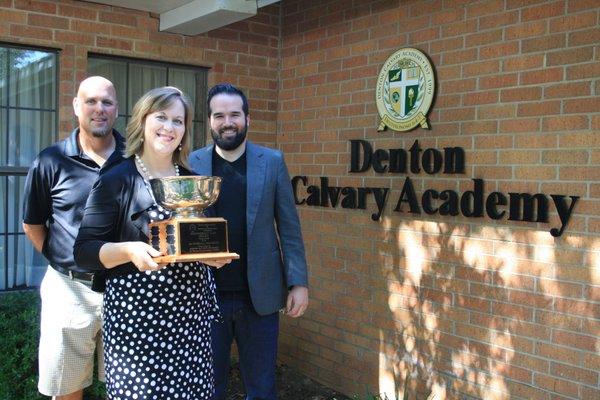 Denton Calvary Academy wins the TAPPS Henderson Cup, which recognizes exemplary school performance in academics, fine arts and athletics.