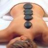 Hot stones soothe tired muscles.