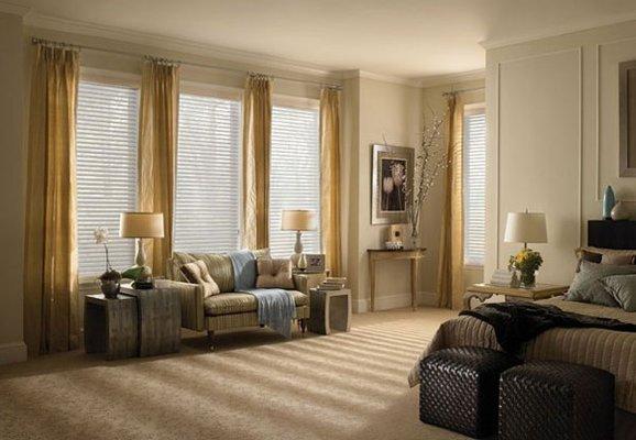 Silhouette style silk shades in Newport Beach, CA