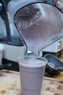 This smoothie is one of our top  sellers !  PURPLE MADNESS .