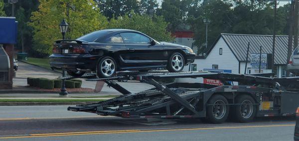 Car leaving the dealer