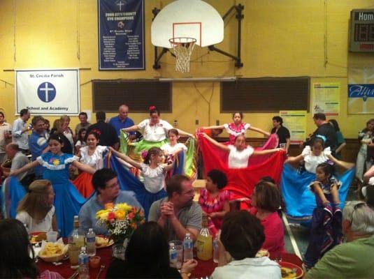 Kids dancing at the fish fry