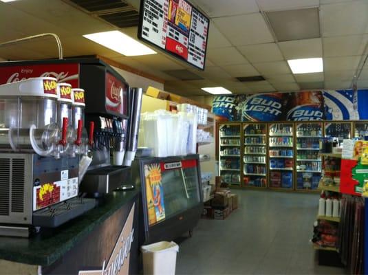 A mini mart isn't complete without a fountain drink machine