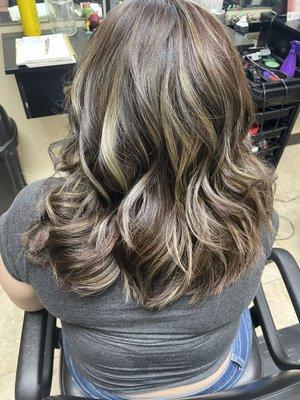 Hair cut balayage color