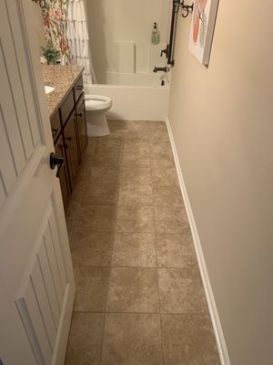 Bathroom floor