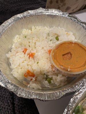 Rice and banging chipotle sauce